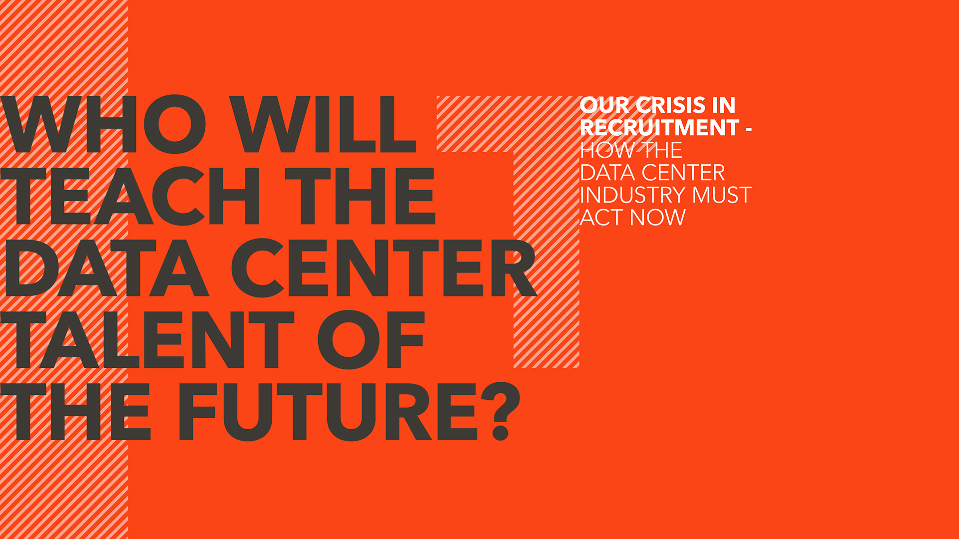 Who will teach the data center talent of the future?